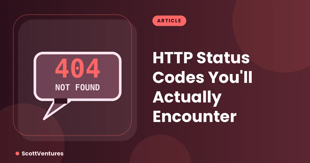 Cover: HTTP Status Codes You'll Actually Encounter