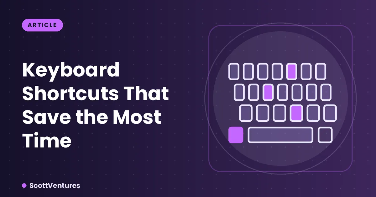 Cover: Keyboard Shortcuts That Save the Most Time