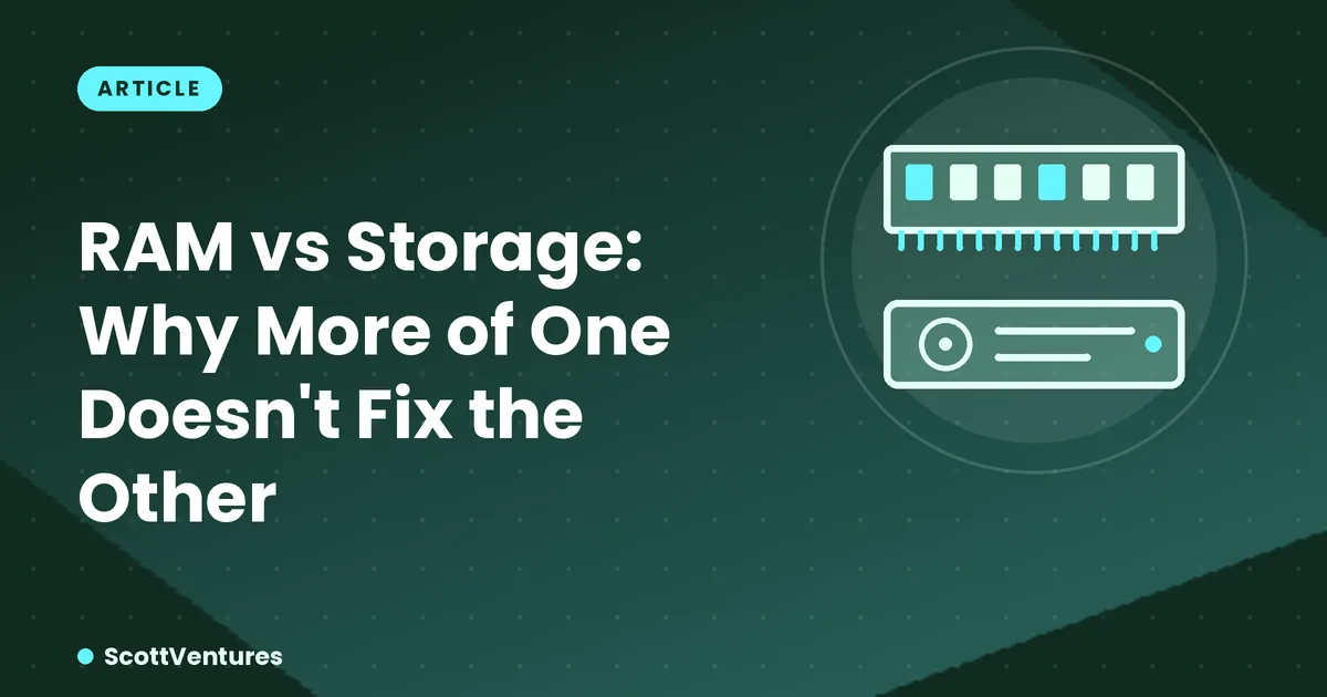 Cover: RAM vs Storage: Why More of One Doesn't Fix the Other
