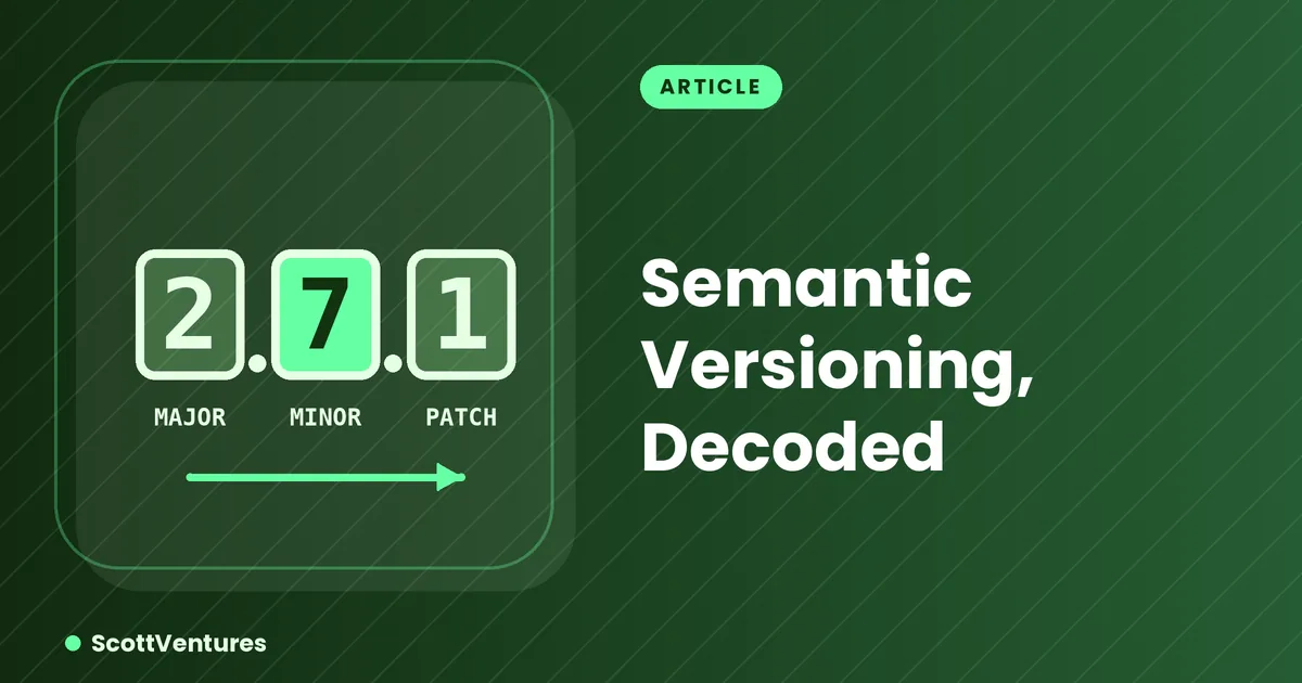 Cover: Semantic Versioning, Decoded