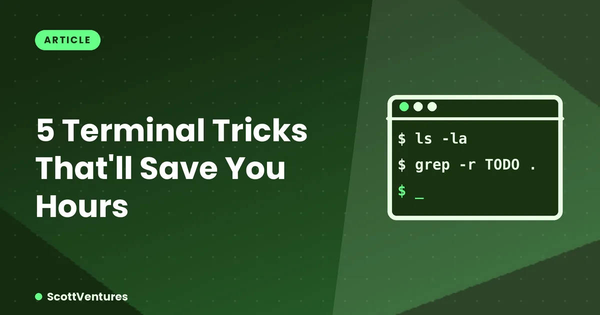 Cover: 5 Terminal Tricks That'll Save You Hours