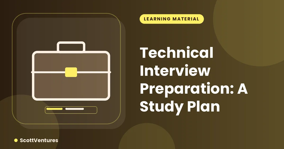 Cover: Technical Interview Preparation: A Study Plan
