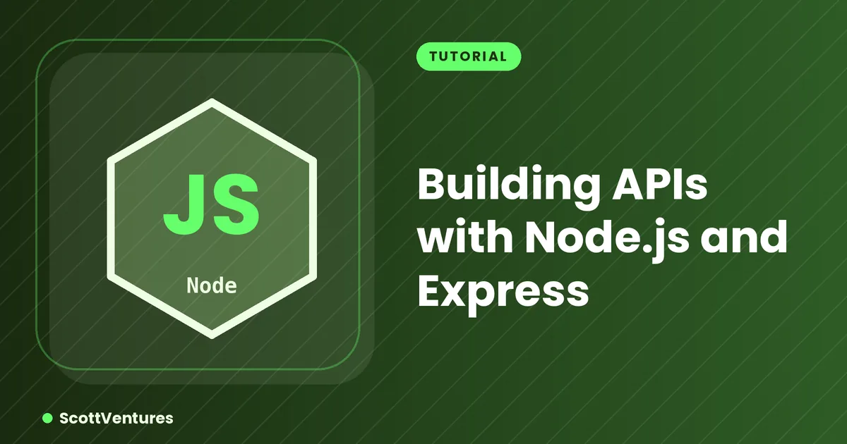 Cover: Building APIs with Node.js and Express